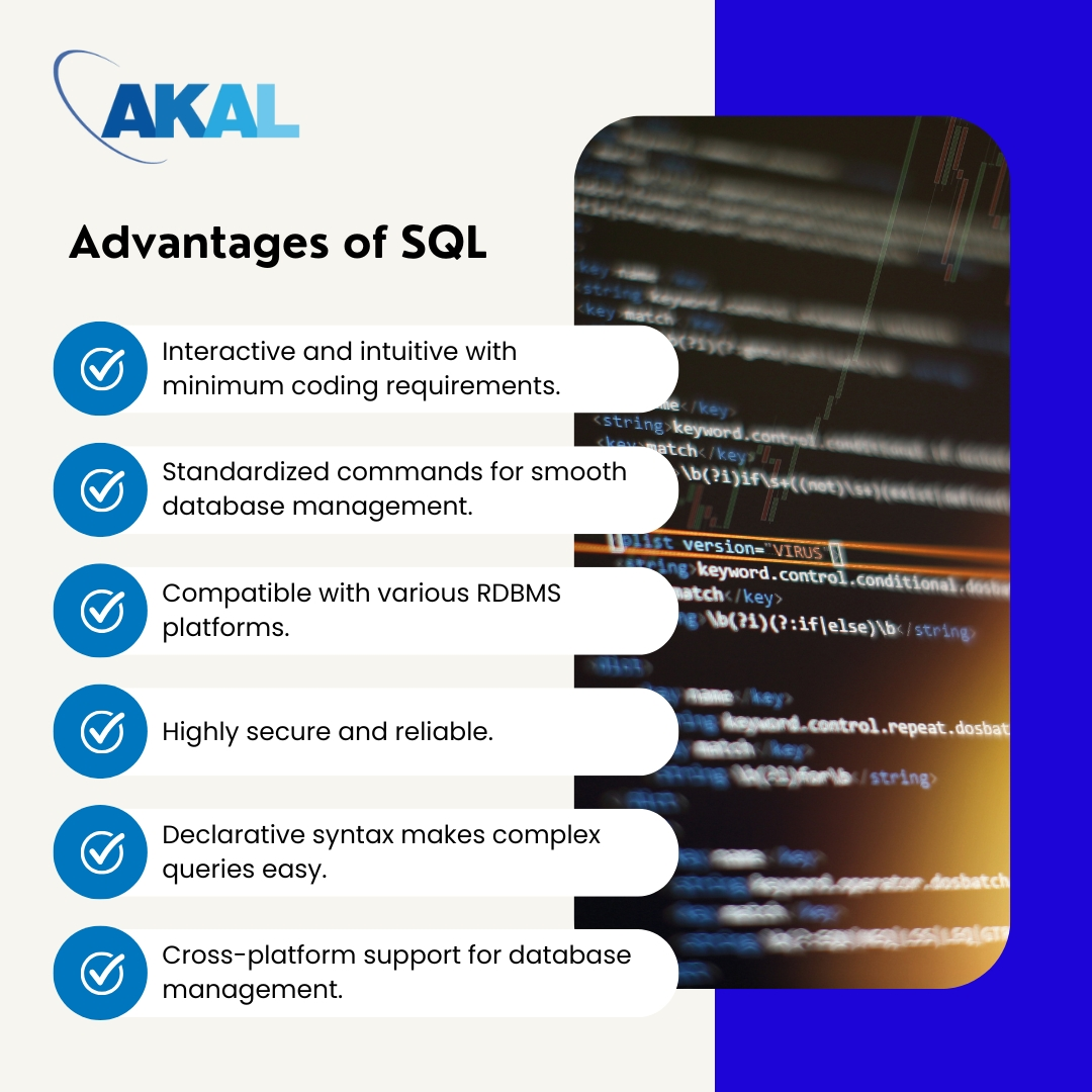 Advantages of SQL